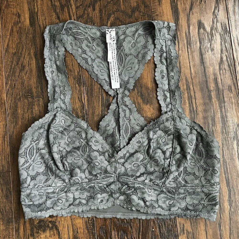 Intimately Free People Lace Gray Bralette S